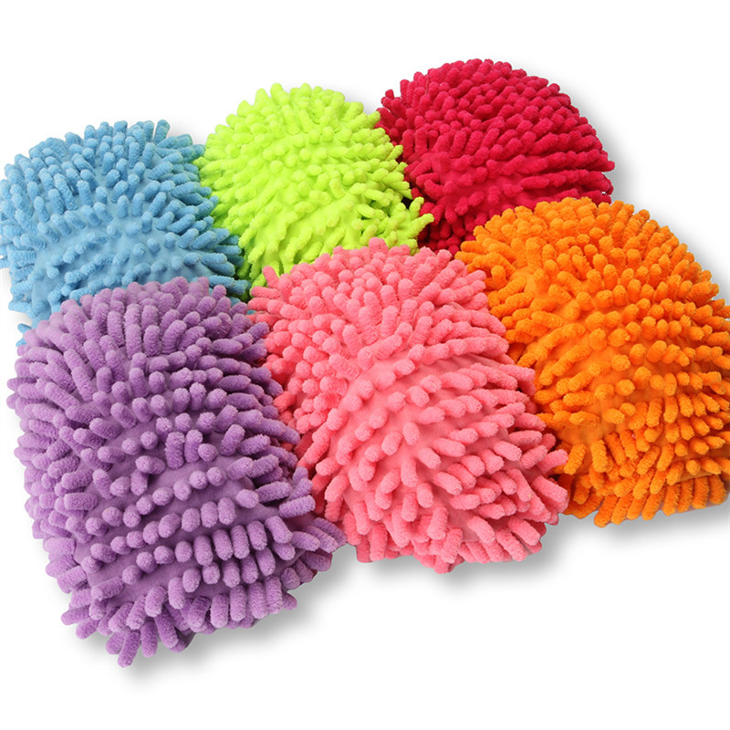 Factory spot chenille shoe cover floor wiping slippers mop shoe cover lazy slippers multi-color optional single price