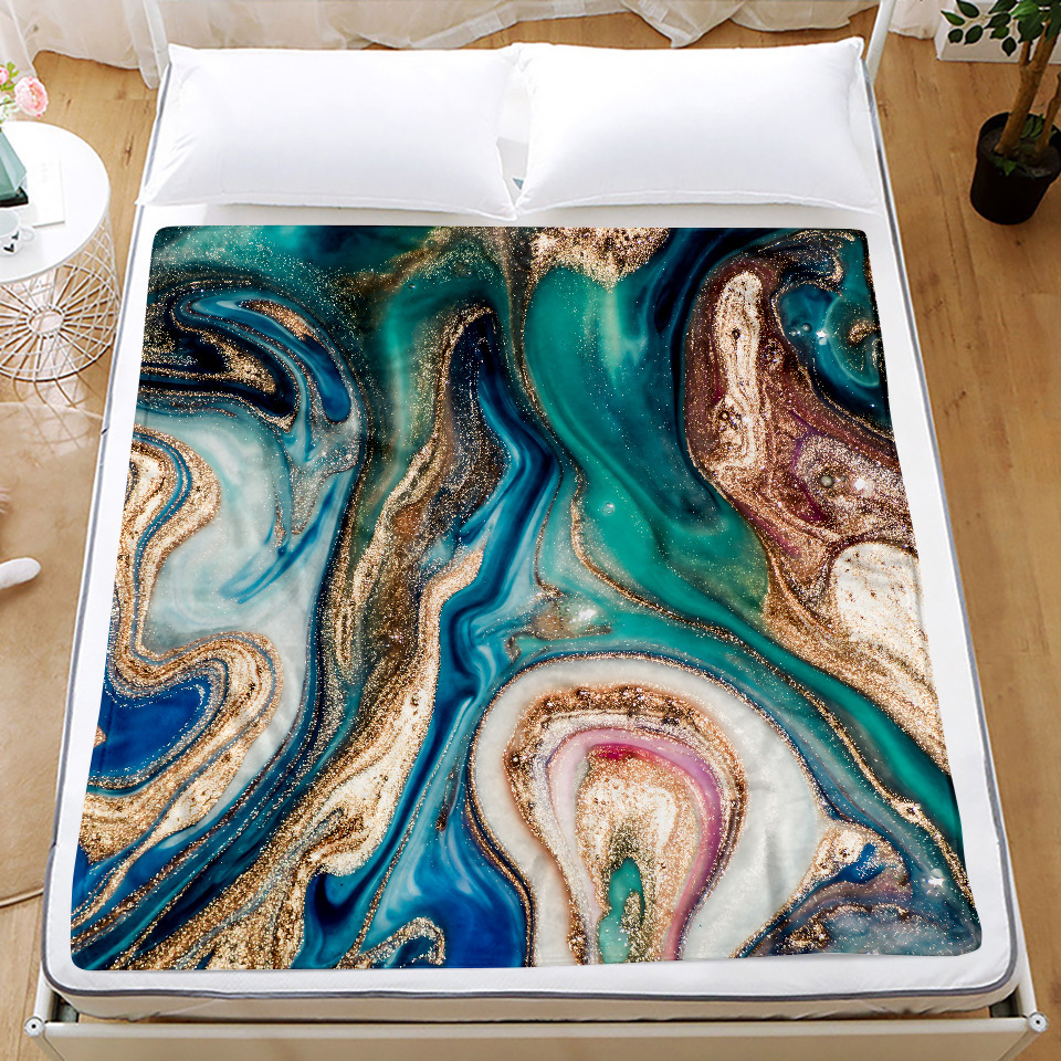 Custom Flannel Blanket Air-conditioning Blanket TV Blanket Baby Blanket Digital Printing Wholesale Factory Direct Supply