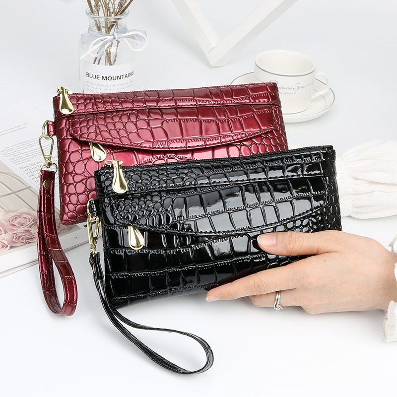 Fashion New Clutch Bag Women's Mobile Phone Coin Purse Casual Glossy Women's Small Bag Women's Small Bag Hand Bag Women's Bag