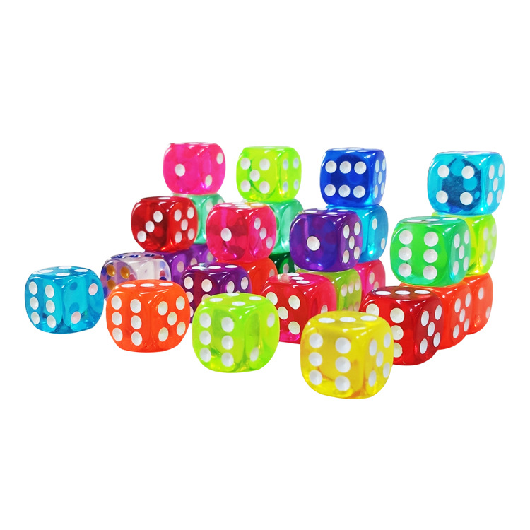 Supply of Various Specifications of Transparent Colorful Dice, Foreign Trade Supply, Acrylic Sieve, Digital Dice, Dice