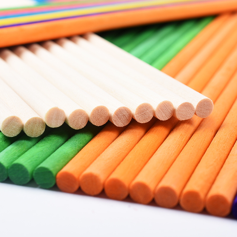 Children's diy handmade stick model material small round stick solid wood birch ice cream stick small stick round stick