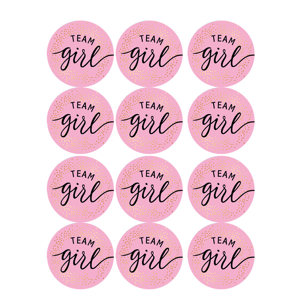 Cross-border supply gender reveal party stickers game team boys and girls team girl boy