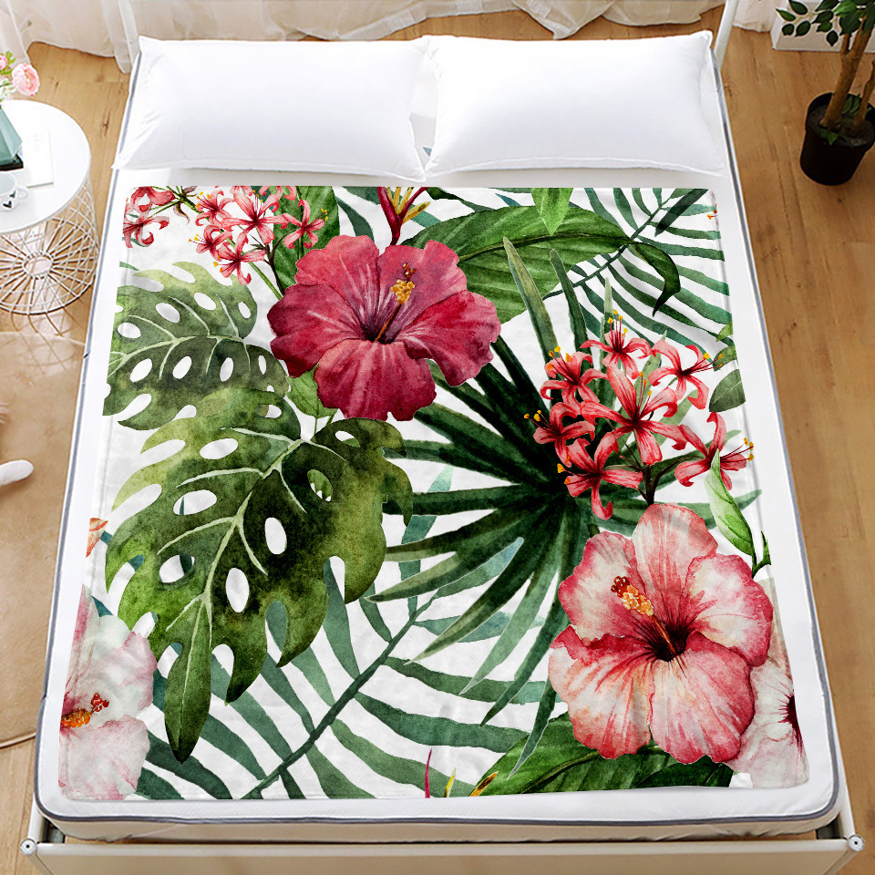 Custom Flannel Blanket Air-conditioning Blanket TV Blanket Baby Blanket Digital Printing Wholesale Factory Direct Supply