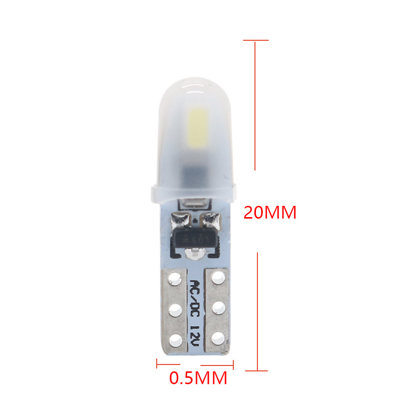 Car Led Bulb T5 2Smd 3014 3020 Instrument Light Central Control Light Makeup Light 3D Astigmatism Indicator Light