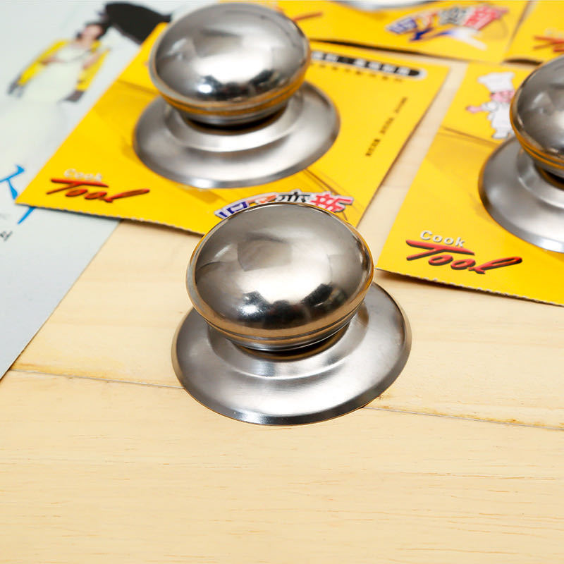 Two yuan shop solid wood pot cover top bead lifting and twisting pot kitchen accessories non-magnetic stainless steel pot cover handle