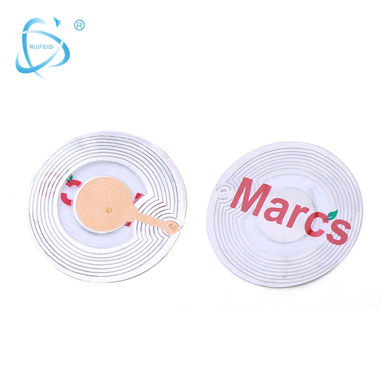 Y R33mm round transparent small label cosmetics retail anti-theft special radio frequency soft label rf label