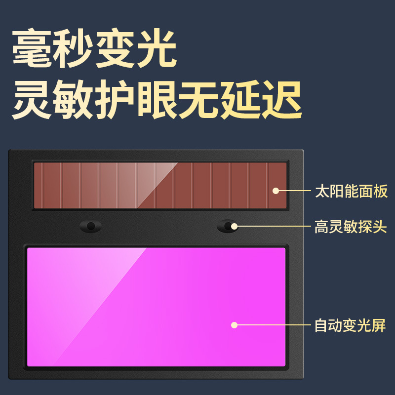 Boutique solar automatic light changing welding mask head-mounted argon arc welding welder welding cap anti-glare special helmet