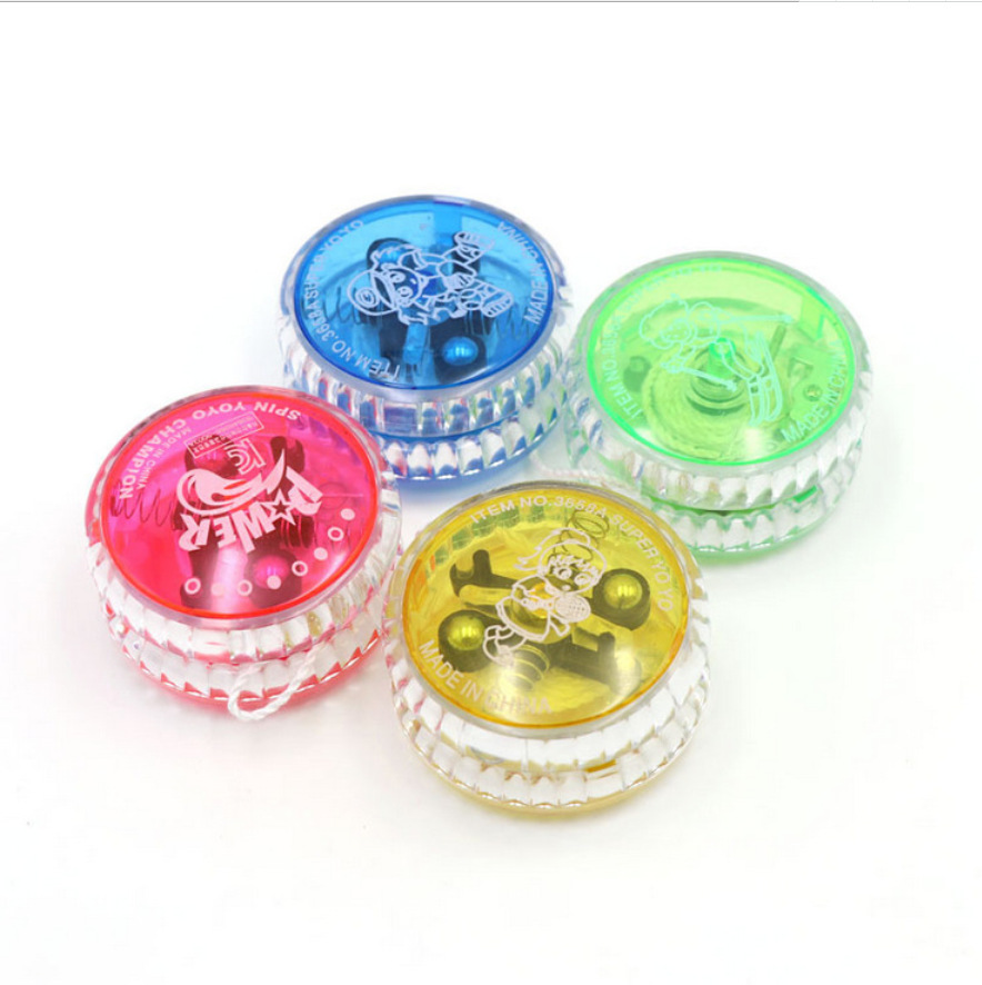 Children's cartoon luminous yo-yo with rope cable yo-yo plastic yoyo ball creative prize toy for elementary school students
