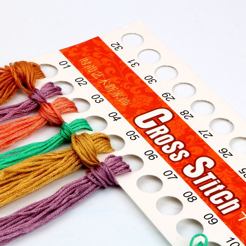 1-16 hole threading board compound film thickened cross stitch threading board self-equipped special threading board winding board wholesale