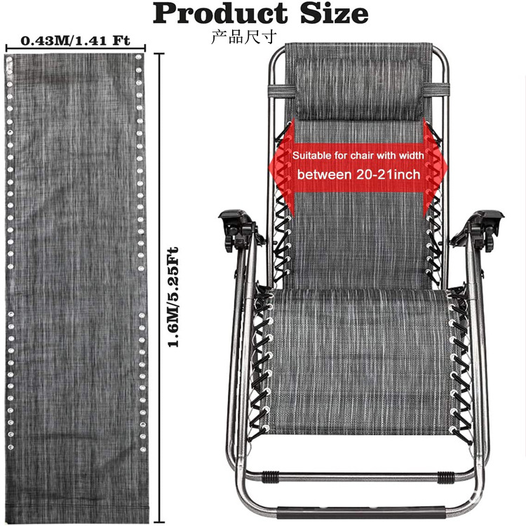 Recliner Accessories Teslin Recliner Mesh Folding Chair Lunch Break Beach Chair Cloth Accessories Nap Chair Thickened Fabric