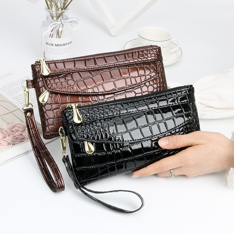 Fashion New Clutch Bag Women's Mobile Phone Coin Purse Casual Glossy Women's Small Bag Women's Small Bag Hand Bag Women's Bag