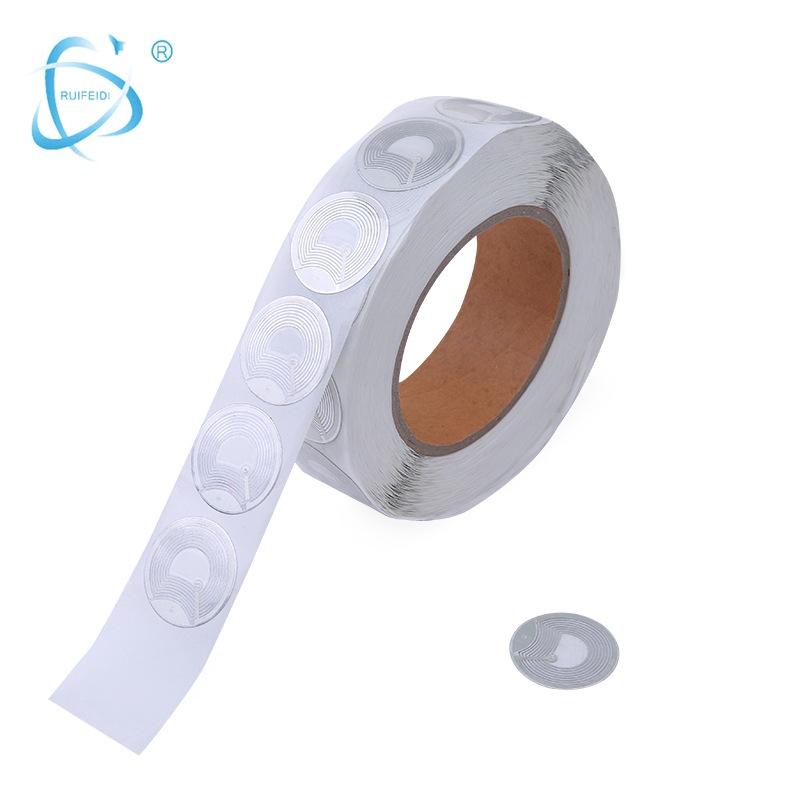 Y R33mm round transparent small label cosmetics retail anti-theft special radio frequency soft label rf label