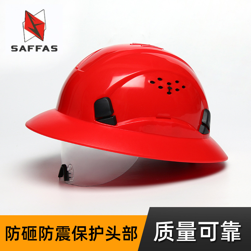 Printing safety helmet construction site construction safety helmet V-shaped ABS plastic safety helmet breathable anti-smashing Labor helmet