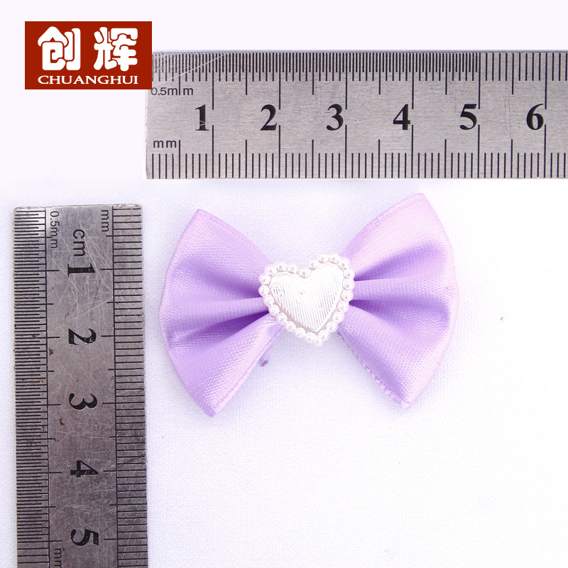 Polyester with Peach Heart Bow Wedding Gift Wedding Candy Box Material Accessories Plush Doll Toys Clothing Accessories