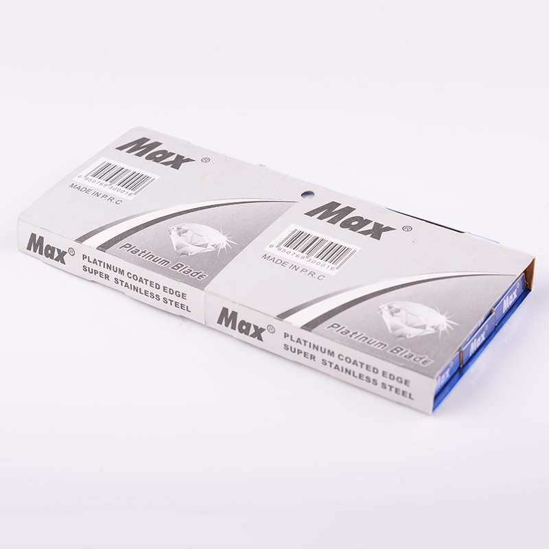 Max Manufacturer Spot Swedish Stainless Steel Double-Sided Blade Old-Fashioned Razor Shaving Beauty Hairdressing Double-Sided Blade