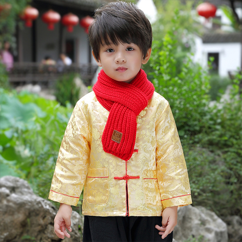 Boy's Hansuit autumn long sleeve children's Tang suit Chinese style original costume costume classic underworld children's clothing