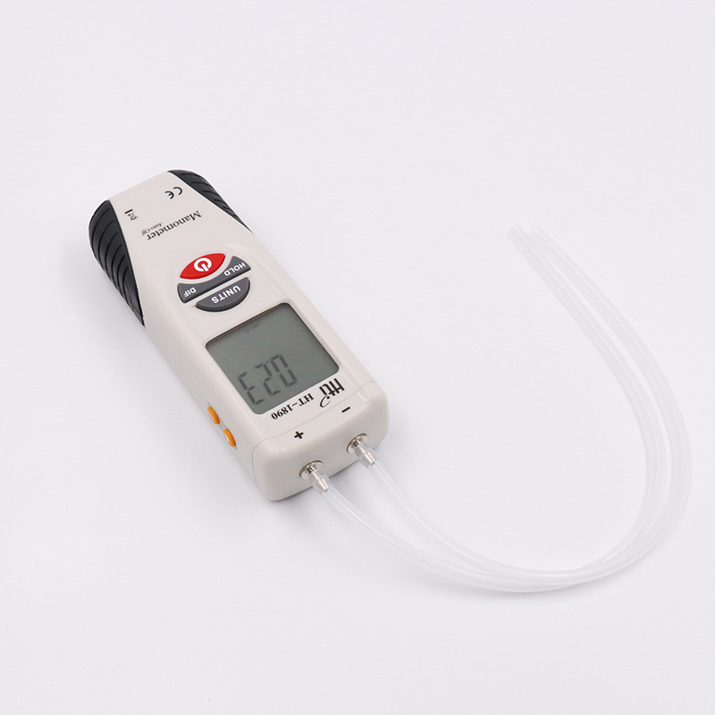 Ht1890 Handheld Differential Pressure Gauge Car Repair Pipeline Air Pressure Differential Gauge Cross-Border Export Pressure Gauge