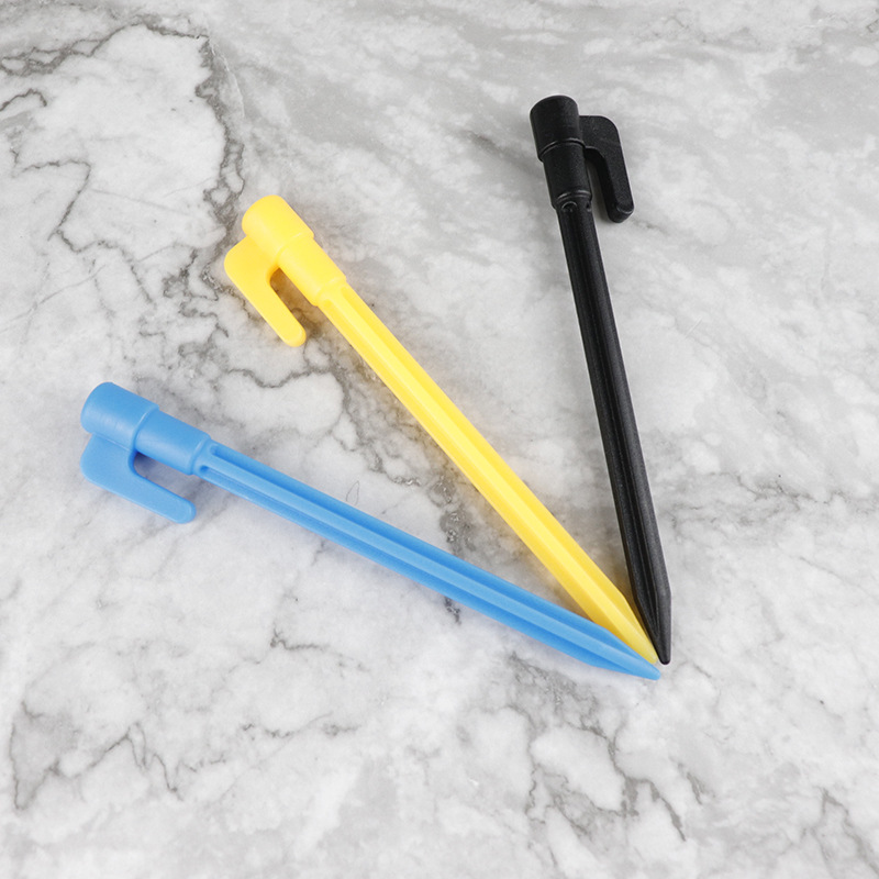 Plastic Floor Nails, Greenhouse Sunshade Net, Ready-Made Lazy Inflatable Sofa Floor Nails, Beach Mat, Windproof Yellow Plastic Floor Nails