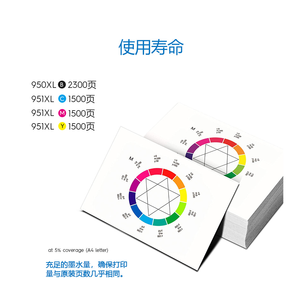 Zhongrun Cross-Border Compatible Hp Inkjet Ink Colorful 950XL 951XL Printer Ink Cartridge Wholesale