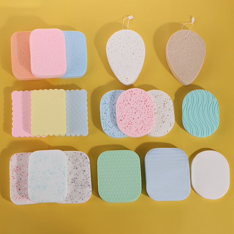 Enlarged and Thickeneded Facial Cleansing Puff Pca Material Clean and Soft Deep Exfoliating Facial Cleansing Puff Seaweed Facial Cleansing Puff