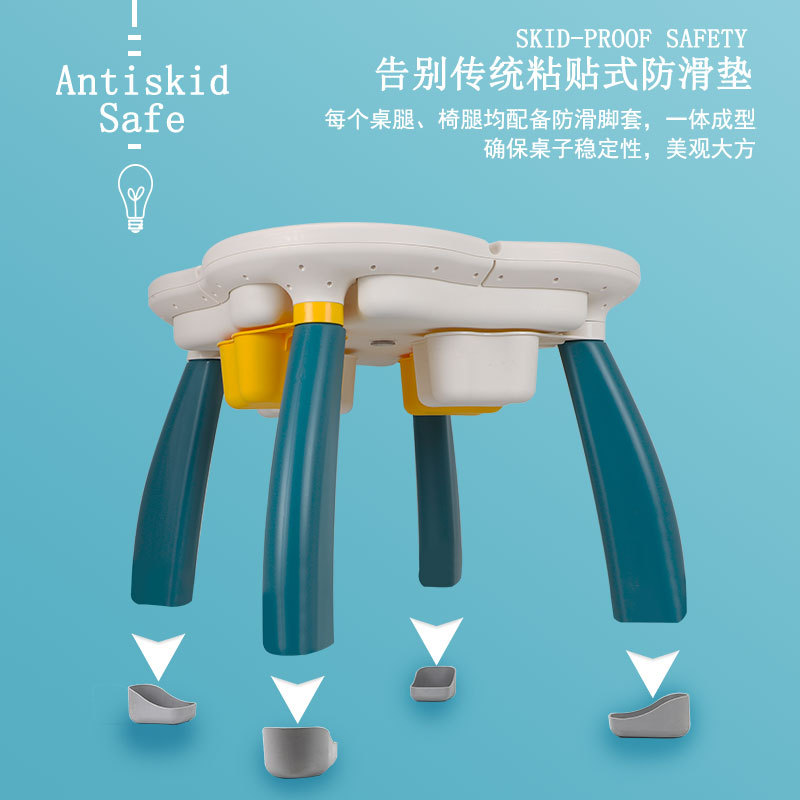 Wan Gao Meng Rabbit Building Blocks Table Multifunctional Children's Educational Assembled Toys Baby Learning Game Table Wholesale for Boys and Girls