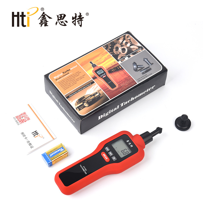 Xinsitt factory wholesale contact tachometer laser aiming handheld meter contact speed tester