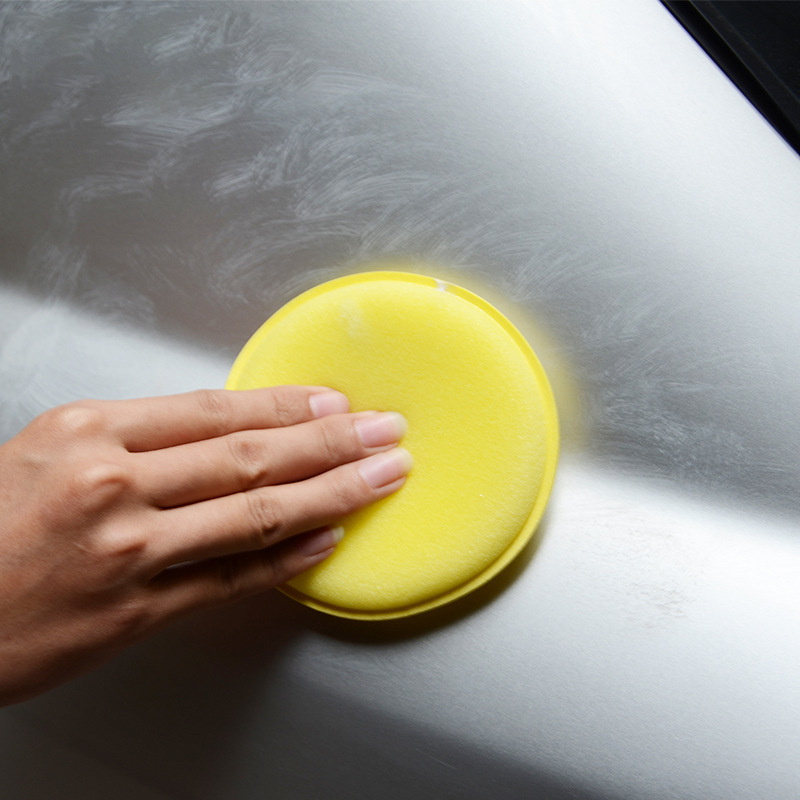 Car waxing edge pressing sponge high density body polishing sponge wiping round cleaning beauty maintenance car washing tools