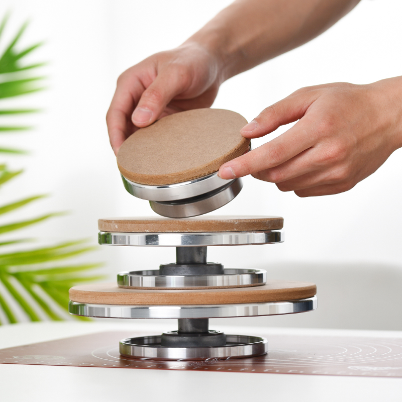 Pottery Turntable Sculpture Turntable Hand-made Model Base Baking Cake Decorating Rotating Table Pottery Tools Set