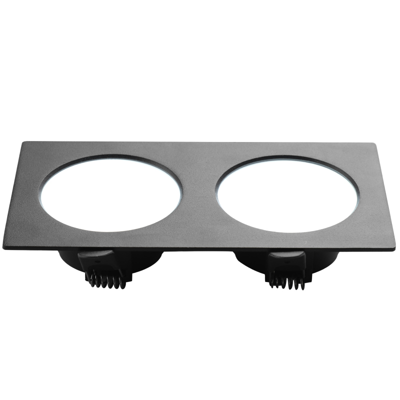 led grille lamp 15x15 embedded grid ceiling dedicated double-headed square downlight 10x10 grape rack spotlight