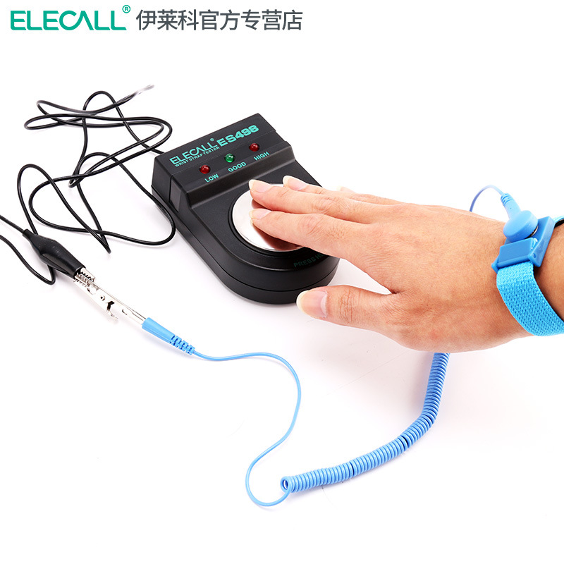 ELLECO anti-static bracelet tester ES498 anti-static wrist strap detector tester