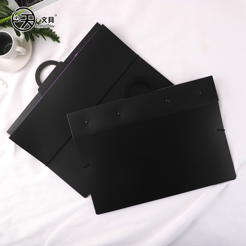 Hanging Accordion File Folder Student Multifunctional Colorful 6-Grid A4 File Bag Portable Document Storage Bag