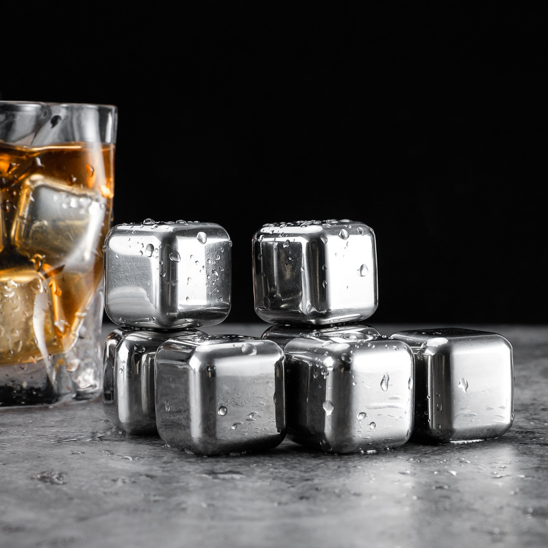 Factory Customized 304 Stainless Steel Ice Cubes, Red Wine Ice Cubes, Whiskey Quick-Frozen Ice Cubes, Ice Tartar, Customized Wholesale