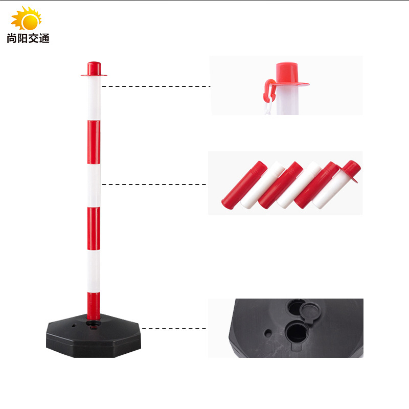 Movable Plastic Warning Column Water-Filled Traffic Pe Elastic Column Isolation Pile Anti-Collision Column Warning Pile Wholesale Amazon