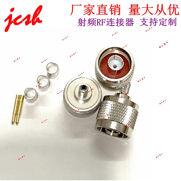 All-Copper N Male Connector-Jc-50-3 Rf Microwave Connector for Rg58 Rg142 Rg400 Rg223 Lmr195