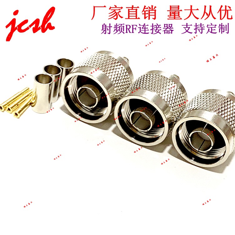 All-Copper N Male Connector-Jc-50-3 Rf Microwave Connector for Rg58 Rg142 Rg400 Rg223 Lmr195