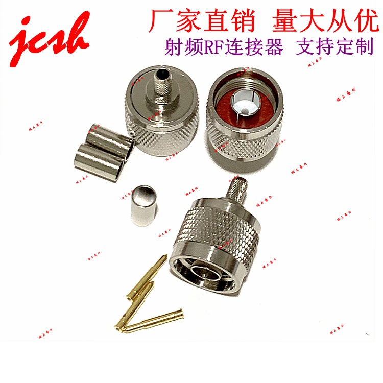 All-Copper N Male Connector-Jc-50-3 Rf Microwave Connector for Rg58 Rg142 Rg400 Rg223 Lmr195