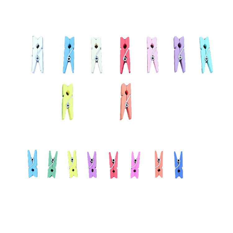 Log color 2.5*0.3cm, 3.5*0.7cm wooden clip wooden small clip bulk clip