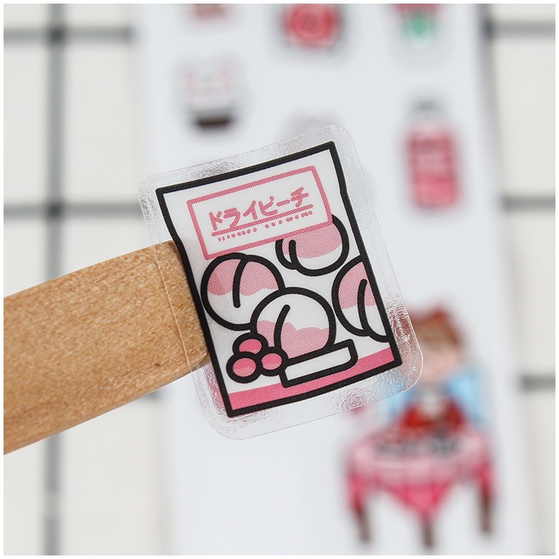Cartoon Kidsren's Stickers Transparent Pvc Self-Adhesive Stickers Bagged Animal Stickers Labels Waterproof Creative Stickers