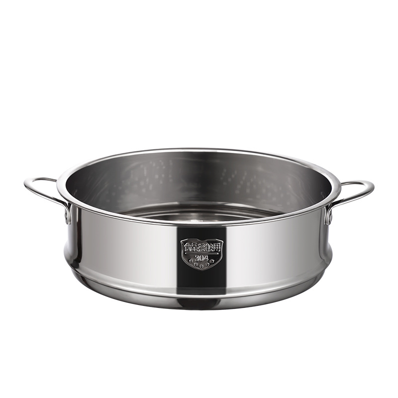 Factory Direct Thickened 304 Stainless Steel Steaming Lattice Household Supplementary Food Pot Soup Milk Wok Small Steamer Steamer Drawer 14-32cm