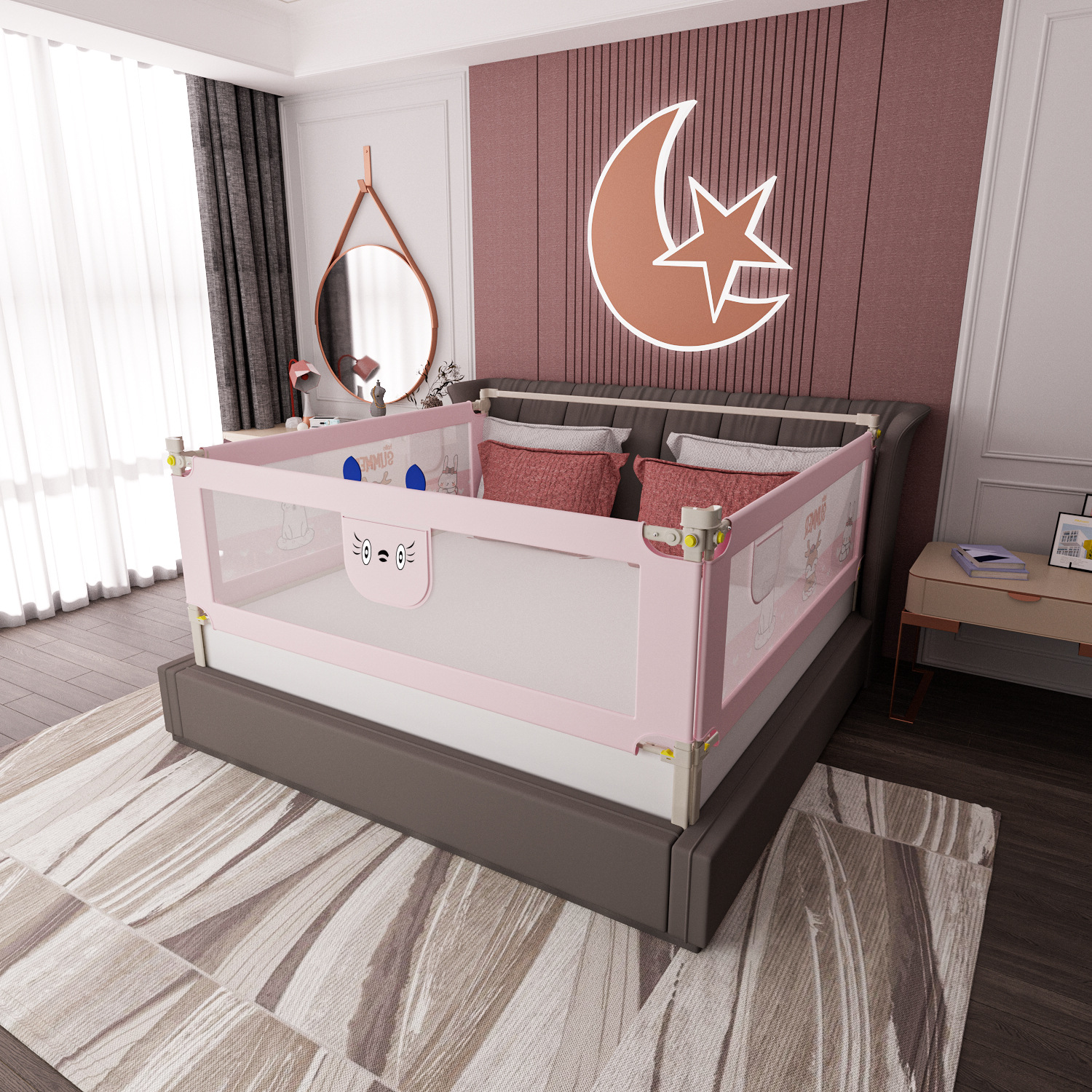 Children vertical lift bed guardrail baby bed fence vertical lift bed guardrail lift bed guardrail wholesale