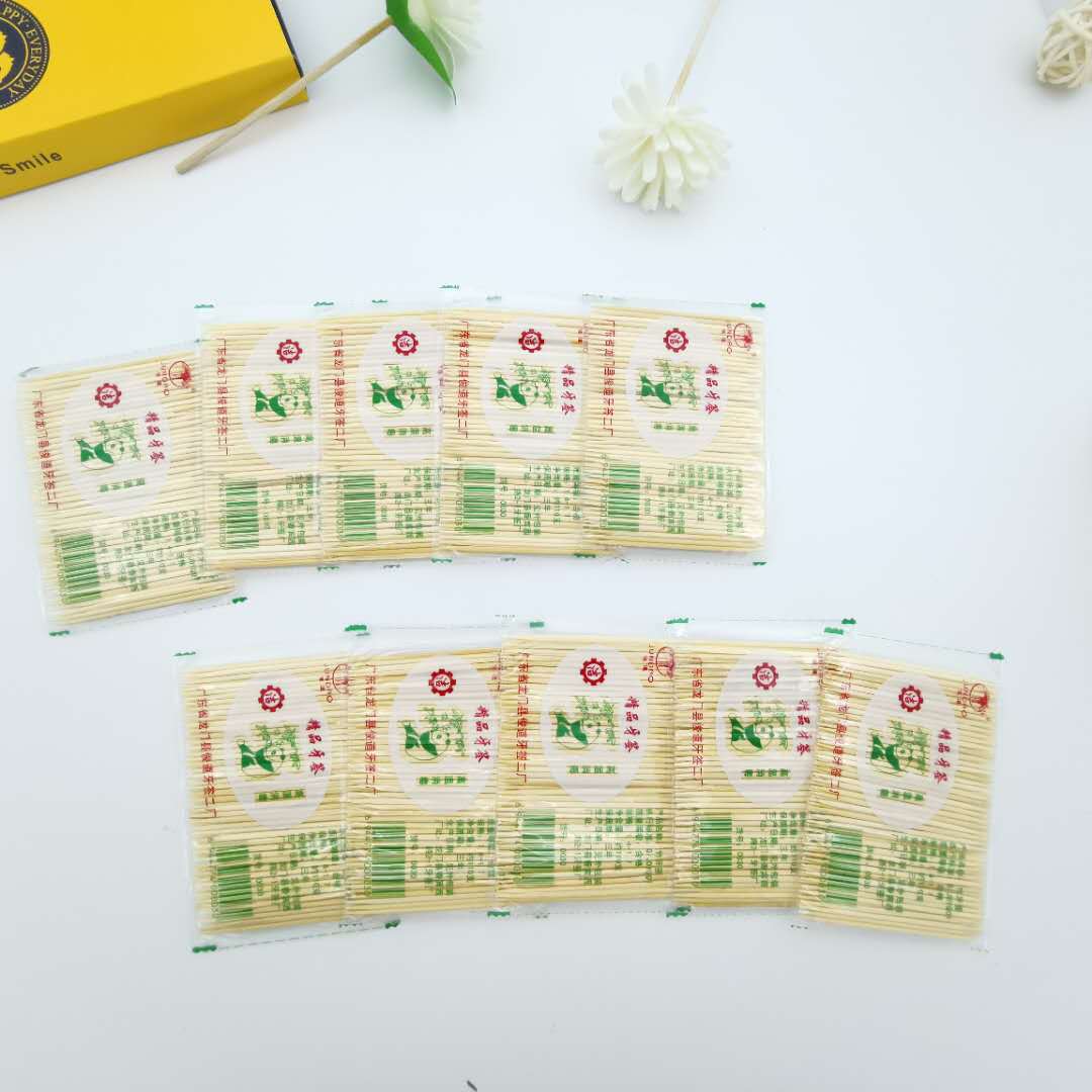 Natural Moso Bamboo Toothpick Disposable Double-headed Bamboo Toothpick Hotel Catering Bold Single-head Fruit Stick Bamboo Stick