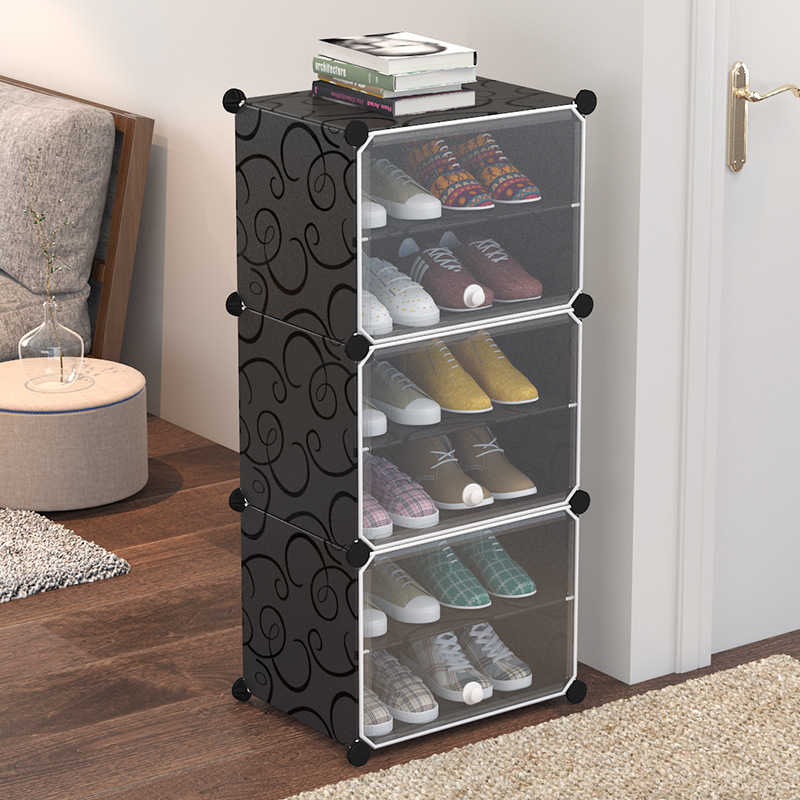 Simple Shoe Rack, Assembled Shoe Cabinet, Plastic Storage Rack, Dust-Proof, Doorway, Household Multi-Functional Storage Rack, Economical Storage