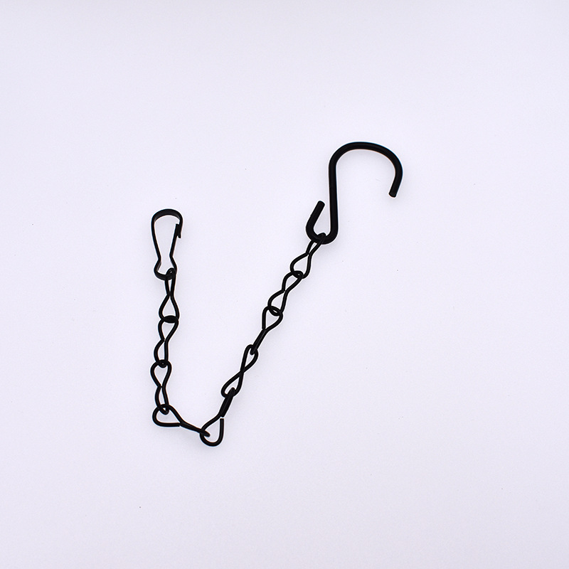 Silver and Black Chain for Hanging Flower Pots, Single Eight-Chain Hanging Chain, Birdcage Hanging Chain, Sign Hanging Chain, Flower Pot Chain Hook