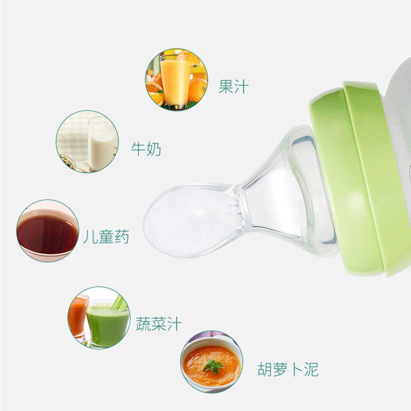 Baby Wide-Mouth Rice Cereal Bottle, Squeeze Rice Flour Soft-Head Silicone Rice Cereal Bottle, Infant Complementary Food Feeding Wholesale