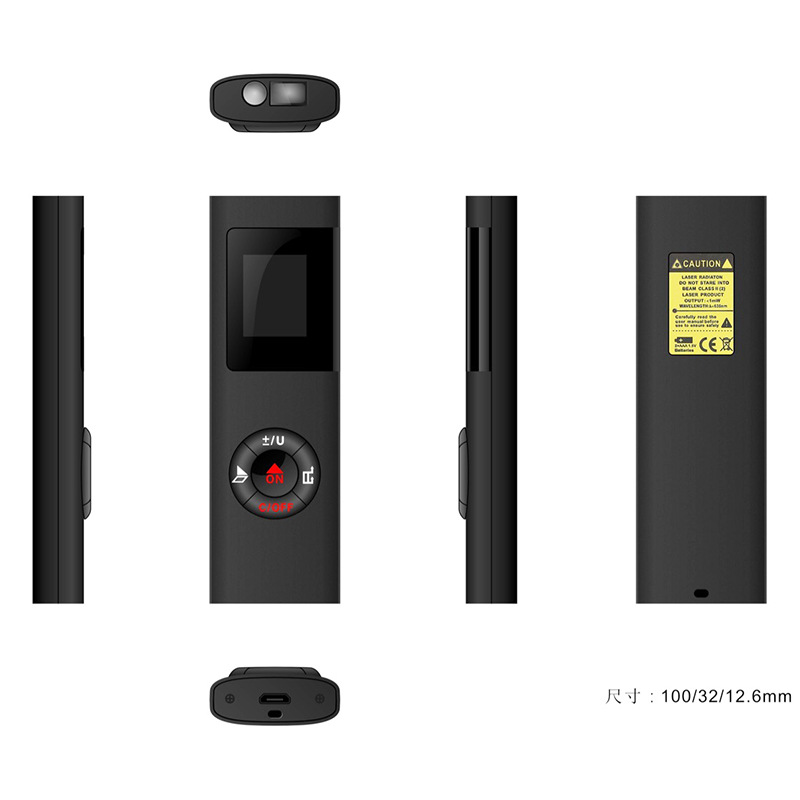 JQ40 mini infrared laser rangefinder foreign trade explosions USB charging pocket high precision laser ruler