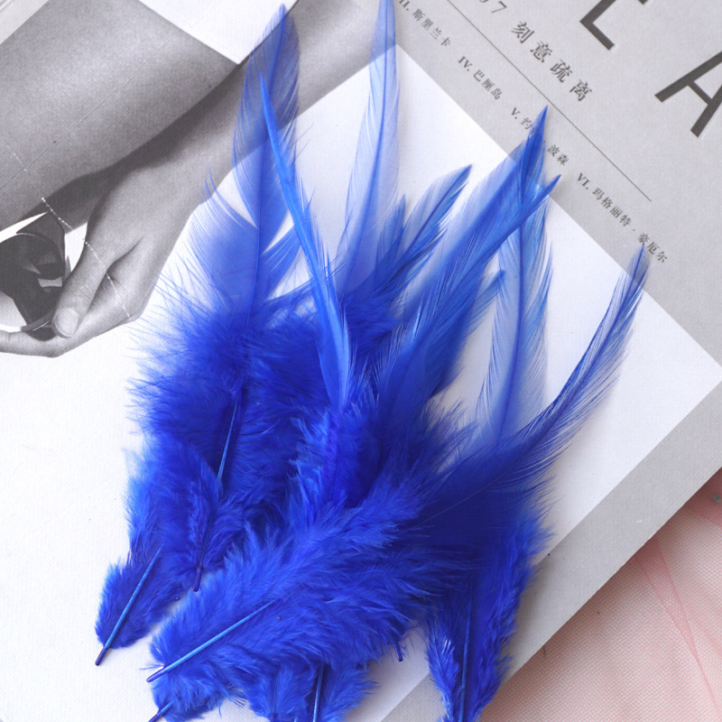 Feather Wholesale Pointed Feathers Colorfulful Chicken Feathers Large White Tip DIY Dream Catcher Handmade Crafts Earrings Clothing Accessories