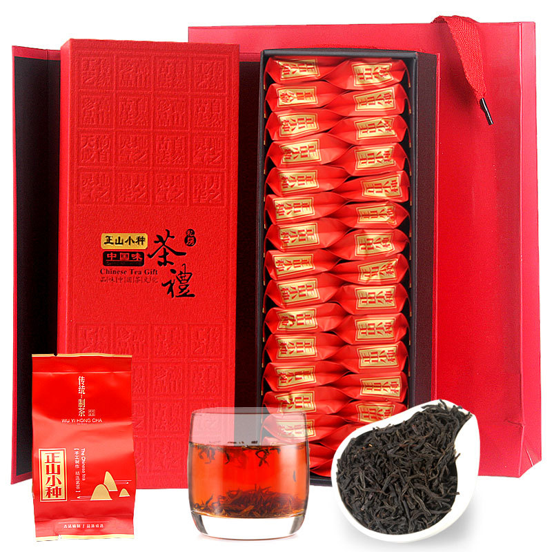 Black Tea Dahongpao Cinnamon Oolong Tea Gift Box Lapsang Souchong Jinjunmei Mid-Autumn Festival Gift Free Shipping
