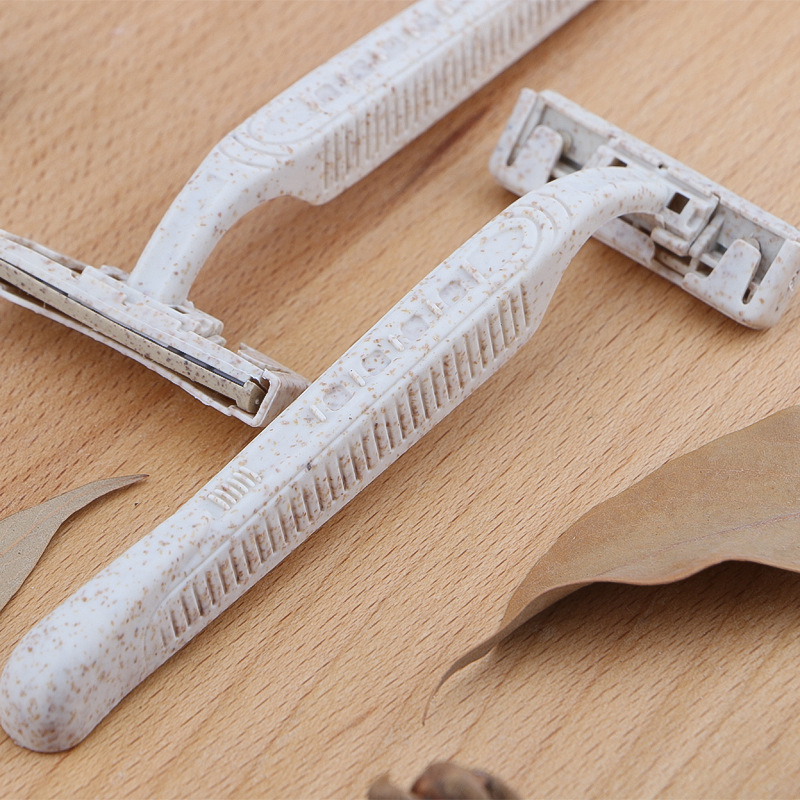 Wheat straw manual razor disposable razor second-floor blade hotel home stay leather knife manufacturers