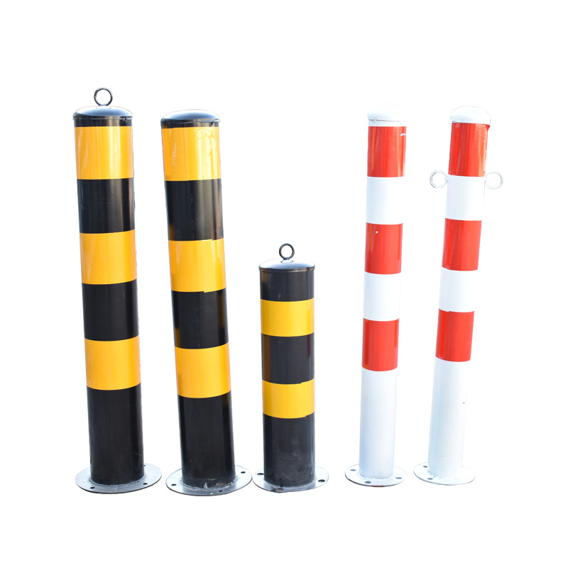 Steel tube warning column isolation retaining car road pile reflective column traffic safety fixed column parking locator anti-collision column
