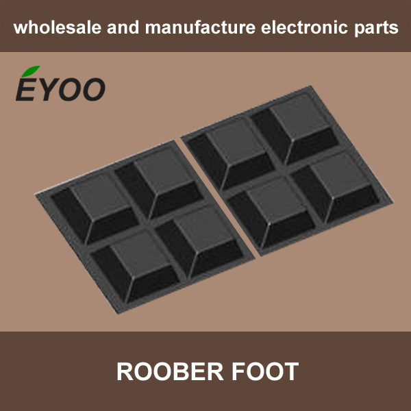 Самоклеящиеся резиновые ножки, черные, квадратные и трапециевидные